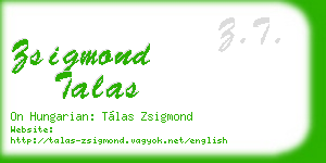 zsigmond talas business card